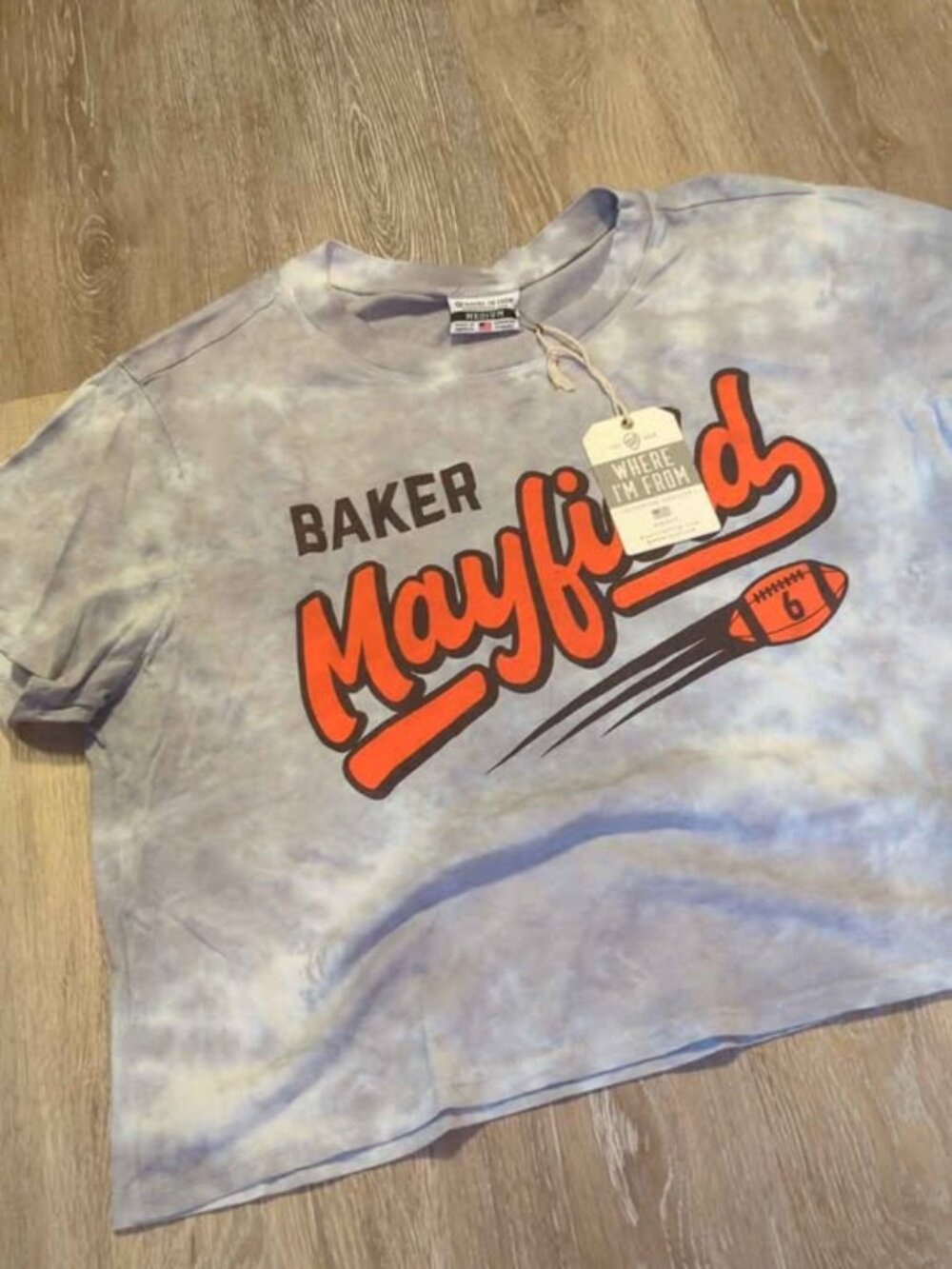 WHERE I'M FROM Baker Mayfield Medium T-Shirt crop new